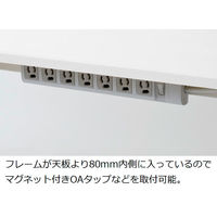 アスクル マルチワークテーブル 幅1000×奥行700×高さ720mm ホワイト天板・ホワイト脚 1台  オリジナル