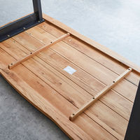 後藤家具物産 一枚板風 ダイニングテーブル 幅2100×奥行850×高さ710mm ナチュラル VT-01-210 1台（直送品）