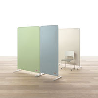 アイリスオーヤマ 制菌・防炎スクリーン 幅800mm×奥行340mm×高さ1610mm ライトブルー SRK-1680KR 1台（直送品）