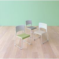 中央可鍛工業 MORループスタッキングチェア(抗菌・耐アルコール・耐次亜塩素酸) ライトグレー 1脚 オリジナル