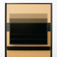 プラス ディスプレイパーティション 木目 幅950×奥行560×高さ1840mm WBC-D-0918MMK 1台（直送品）