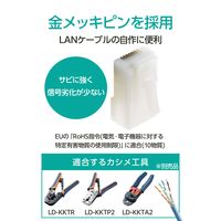 エレコム 自作用RJ45コネクター(Cat5e/単線ヨリ線両対応/10個入) LD-RJ45T10/T2 1袋