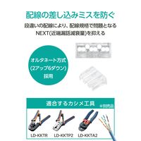 エレコム 自作用RJ45コネクター(Cat6/単線ヨリ線両対応/10個入) LD-6RJ45T10/TP2 1袋