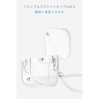 チェキケース instax mini 12専用 クリア カメラケース マグネット式フラップ ホワイト IC-CCM12WH エレコム 1個（直送品）