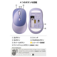 ワイヤレスマウス 静音 Bluetooth 無線(USB) 両対応 4ボタン ブルー M-MY20MBSXBU エレコム 1個（直送品）