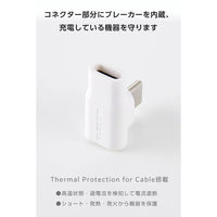 USB-C マグネット 変換アダプタ L字型 100W PD対応 着脱式コネクタ 白 MPA-CECMAADLWH エレコム 1個（直送品）