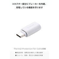 USB-C マグネット 変換アダプタ 100W PD対応 着脱式コネクタ ホワイト MPA-CECMAADWH エレコム 1個（直送品）