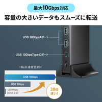 サンワサプライ ドッキングステーション(4K・HDMI×2画面出力・ACアダプタ付) USB-CVDK16 1個