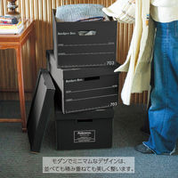 フェローズ バンカーズボックス フタ付き A4サイズ 703Sボックス ブラック 黒 FE-100143095 1セット(3枚入)