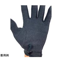 ウインセス 礼装用手袋 黒 綿 ホック 滑り止め付き LL 1袋(12双入) * 1袋 69-4693-10（直送品）