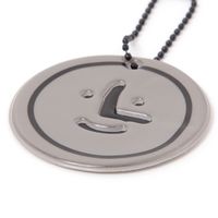 (らこれキッズ)KIDSくん顔リフレクター ブラック 反射板 LAKOLE/ラコレ