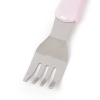 (らこれキッズ)カラーハンドルフォーク ペールピンク LAKOLE/ラコレ