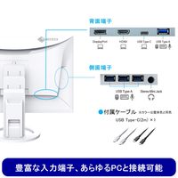 液晶ディスプレイ　２４．１型／１９２０×１２００／ＨＤＭＩ、ＤｉｓｐｌａｙＰｏｒｔ、ＵＳＢ　ＴｙｐｅーＣ／ホワイト／スピーカー：あり（直送品）