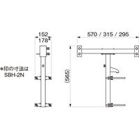 サインホルダー ガードレール支柱用　看板巾550 SBH-2N-550 1セット(3個入) 伊藤製作所（直送品）