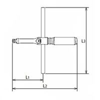 エスコ 1/2”DRx264mm フリーターンクロスレンチ EA618CC-4 1本(1個)（直送品）