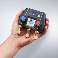 エスコ [マルチガス対応] マニホールド(ワイヤレス) EA101TS-104 1セット(1St)（直送品）