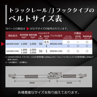 フリーク FREAK ラッシングベルト青 レール/Jフック1ton 幅50mm×長さ1+3m 75807 1本（直送品）