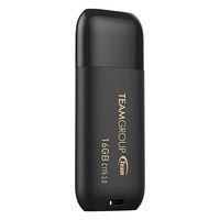 TEAM（チーム） キャップ式ＵＳＢ３．０メモリー　Ｃ１７５　１６ＧＢ　ブラック×10本 TC175316GB01 1セット（10本)（直送品）