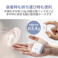 エレコム Bluetoothイヤホン/完全ワイヤレス/AAC対応/セミオープン型/ホワイト LBT-TWS11WH 1個（直送品）