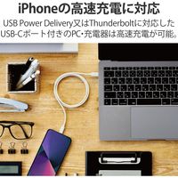 ライトニングケーブル Type-C-Lightning 1m シルバー U2C-APCL10SV エレコム 1個（直送品）