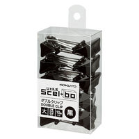 コクヨ ダブルクリップ<Scel-bo>(大) 黒 クリ-J33D 1パック