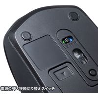 サンワサプライ 静音ワイヤレスブルーLEDコンボマウス(ブラック) MA-WBTBL193BK 1個