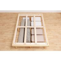 アイリスオーヤマ ベッド すのこベッド セミダブル ベッドフレーム 耐荷重350kg 高耐荷重すのこベッド HWB-SD ナチュラル 1台（直送品）