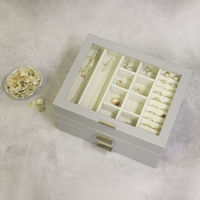 MOJYU ジュエリーボックス アシャ 3段 グレージュ JWB-023 1台（直送品）