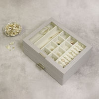 MOJYU ジュエリーボックス アシャ 2段 グレージュ JWB-016 1台（直送品）