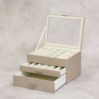 MOJYU ジュエリーボックス アシャ 3段 ピーチベージュ JWB-024 1台（直送品）