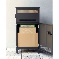 MOJYU マリーザ 宅配ボックス付ポスト ディムグレー 1台（直送品）