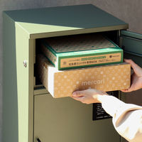 MOJYU ジョエレ 宅配ボックス付ポスト エバーグリーン 1台（直送品）