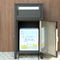 MOJYU エリア 宅配ボックス付ポスト ディムグレー 1台（直送品）