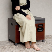 MOJYU パオラ ベンチ収納宅配ボックス ダークグレー/ブラウン木目 1台（直送品）