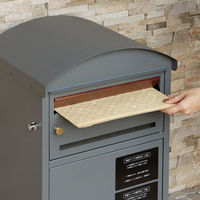 MOJYU リーノ 宅配ボックス付ポスト グレー 1台（直送品）