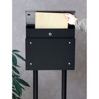 MOJYU ローザ スタンドポスト ブラック 1台（直送品）