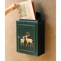 MOJYU ディアー 鋳物壁掛けポスト グリーン 1台（直送品）
