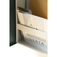 MOJYU ティーナ 壁掛けポスト エバーグリーン/ホワイト 1台（直送品）