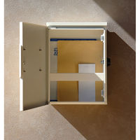 MOJYU ティーナ 壁掛けポスト グレージュ/ホワイト 1台（直送品）