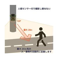 ブロードウォッチ 防水赤外線動感検知防犯トレイルカメラ SEC-WTIRTV-027K 1個 69-8572-97（直送品）