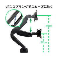 ブロードウォッチ デュアルモニターアームスタンド VESA対応 75×75mm/100×100mm LCD-STAND-P2 1個（直送品）