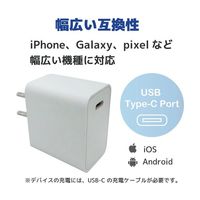 ブロードウォッチ ACアダプター 急速充電器 コンセント用 USBーC AC充電20W出力 AC-CHG-20W 1個 69-8714-38（直送品）
