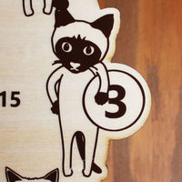 ヤマト工芸 振り子時計 CATS 掛け時計 時計 アナログ 木製 天然木 ネコ 353117 1個（直送品）