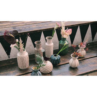 東京かんかん 花瓶 セラミックベース 直径11×高さ15cm ブルー 391904 1個（直送品）