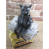 東洋石創 オブジェ 読書 ねこ 11026 388934 1個（直送品）