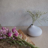 丸利玉樹利喜蔵商店 花瓶 AYAフラワーベース フラット 陶器 グレー 409583 1個（直送品）