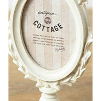 東京かんかん フォトフレーム フォトスタンド オーバル レジン ホワイト 487217 1個（直送品）