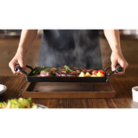 オークス 鉄板 大 IH対応 鉄製 角蓋付き 大人の鉄板 日本製 379127 1個（直送品）