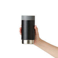 トレードワークス ペットボトルホルダー 640ml zalatto ボトルホールドサーモタンブラー ステンレス ブラック 364034 1個（直送品）