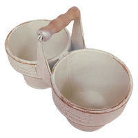 アビテ プランター シャルール・ツインポット アイボリー 395110 1個（直送品）